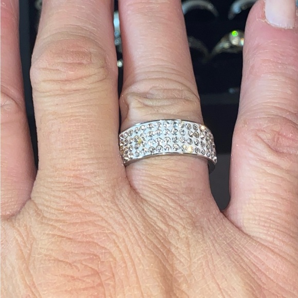 Stainless Steel Swarovski Crystal Rings - Picture 5 of 6
